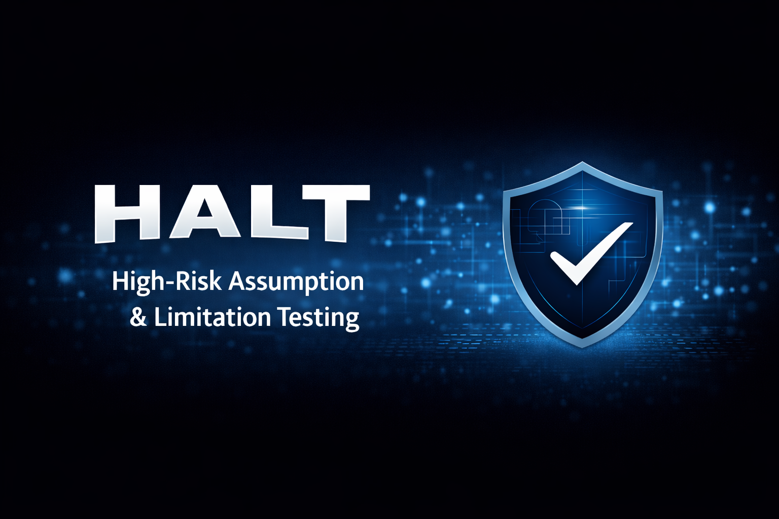 HALT (High-Risk Assumption and Limitation Testing)