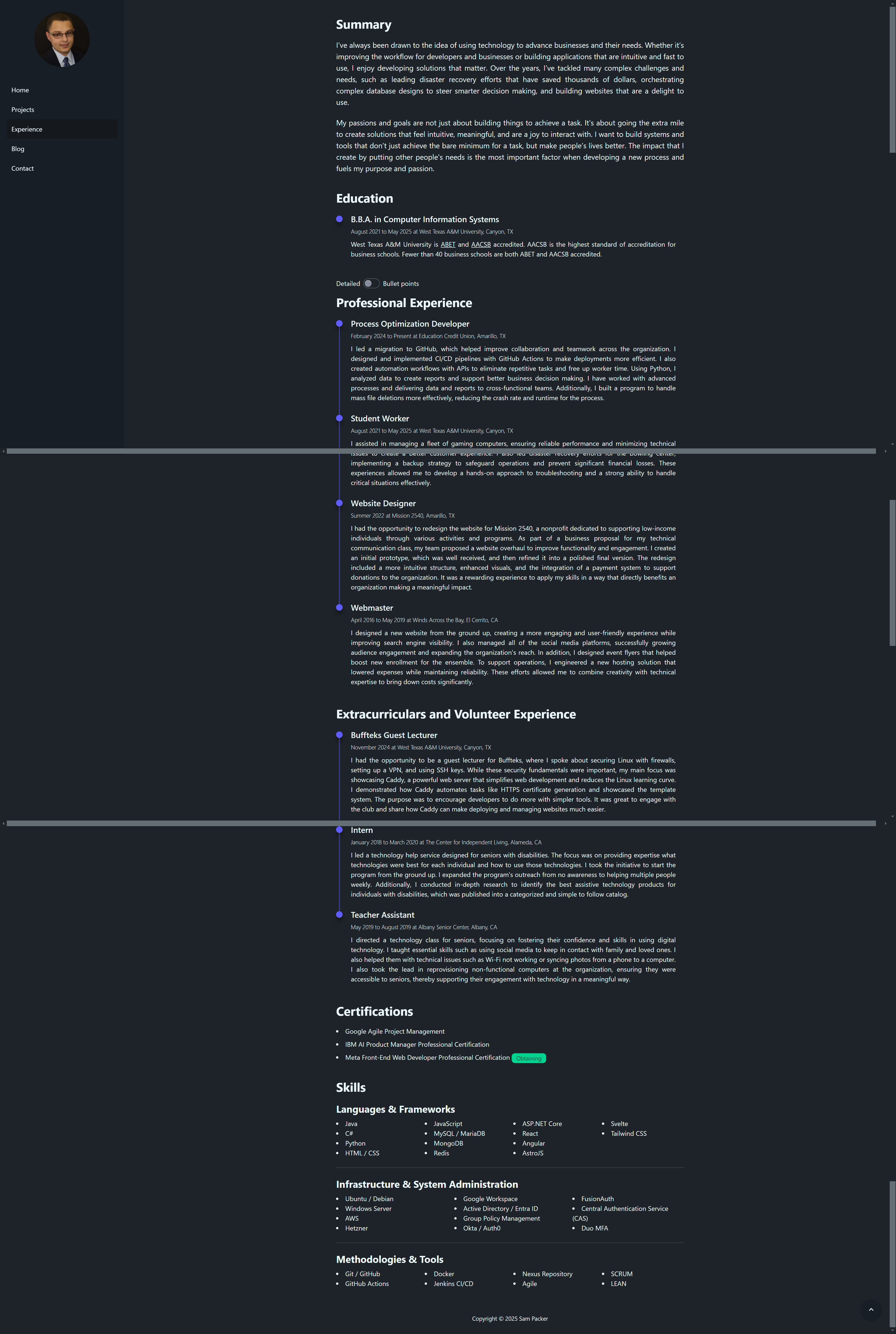 Before: A visually cluttered wall of text